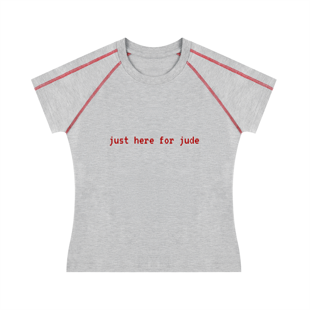 'just here for jude' baby tee