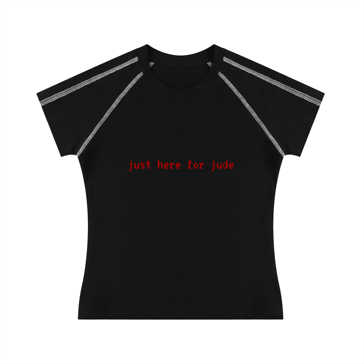 'just here for jude' baby tee