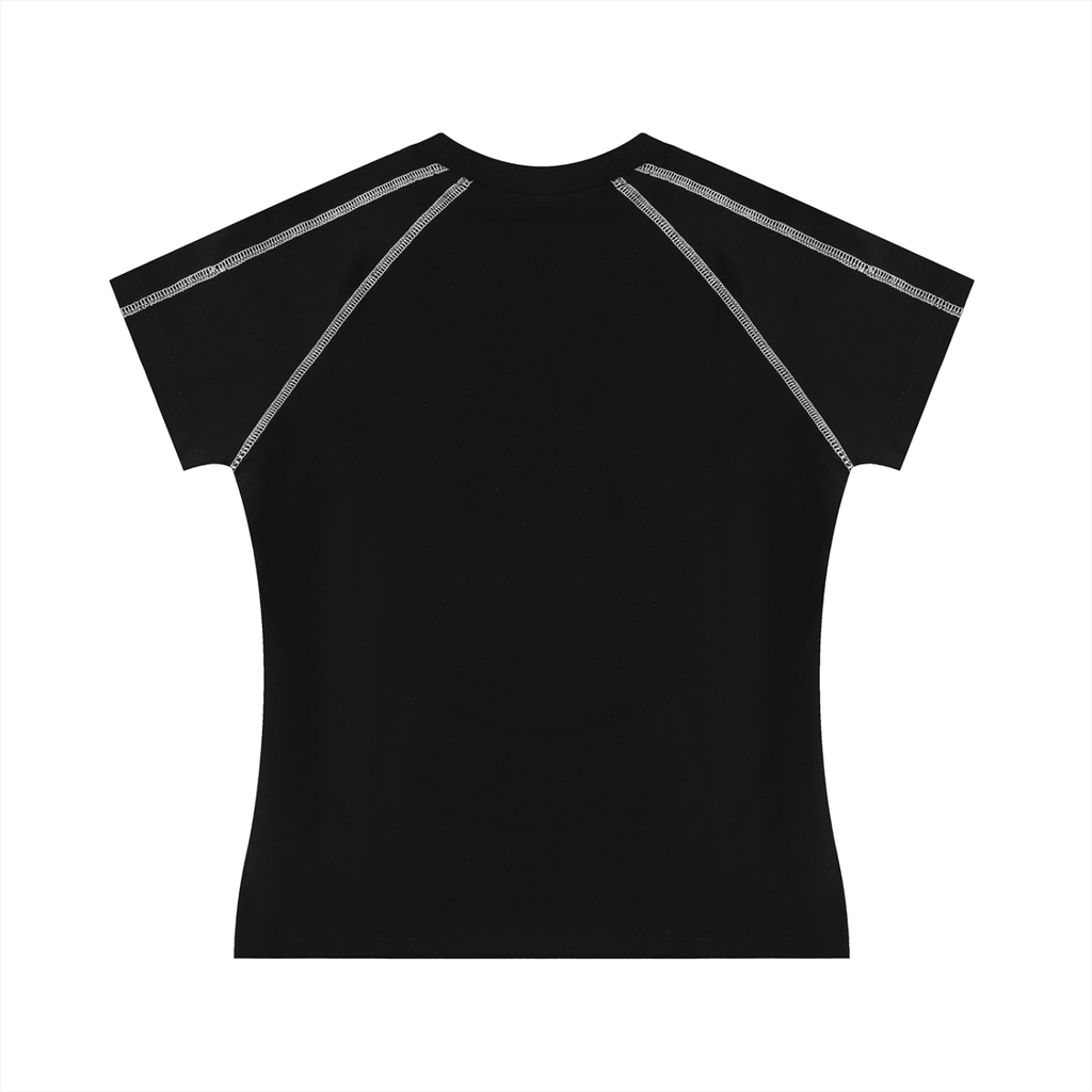 'too pretty to care about the score x' baby tee