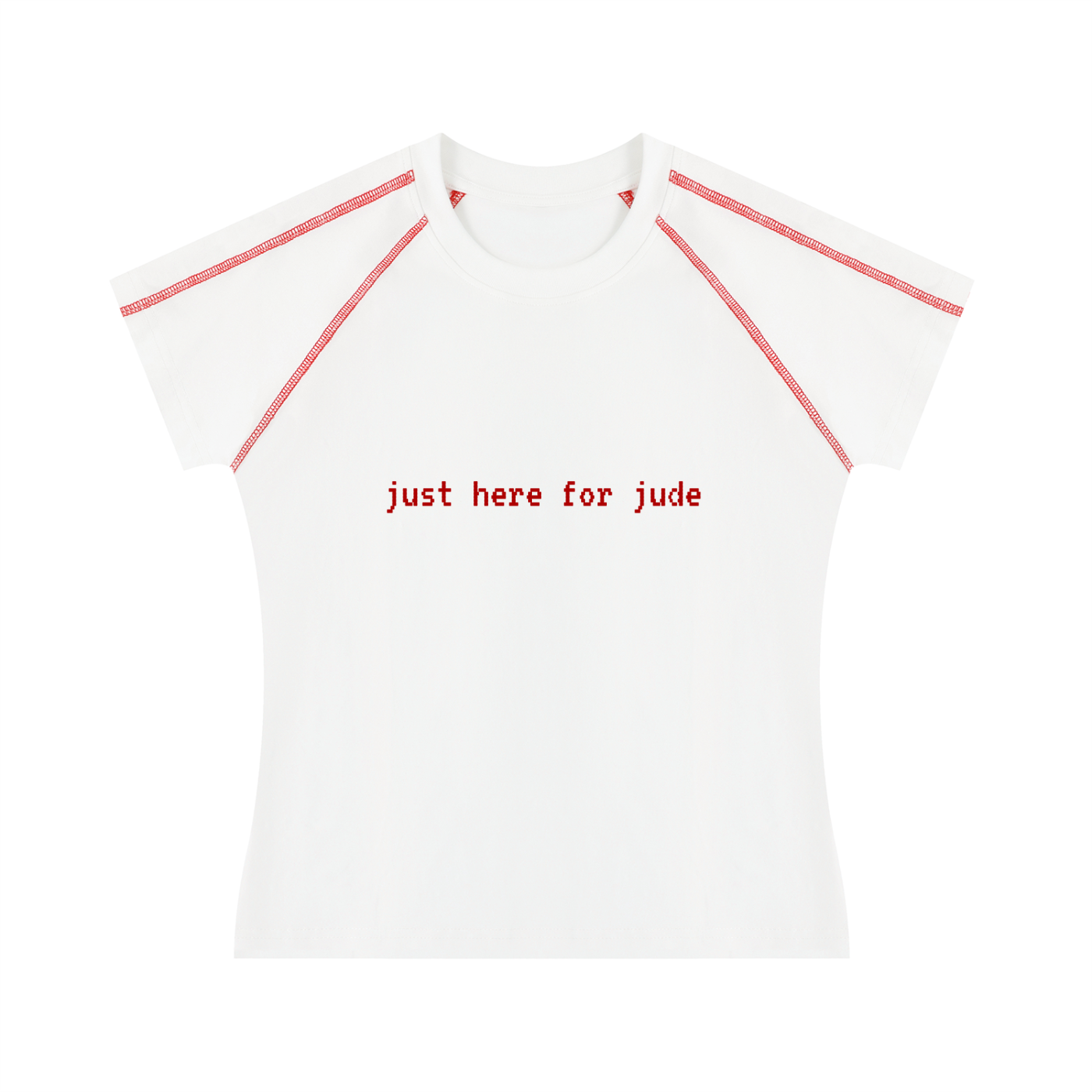 'just here for jude' baby tee